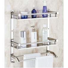 Deals, Discounts & Offers on  - GLOXY by GLOXY Premium Towel rack Abs and Folding Towel Rack/Towel Hanger/Towel Stand/Holder/Bathroom Accessories, Stainless Steel Silver Towel Holder(Stainless Steel)