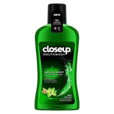 Deals and Offers on - Closeup Anti Germ Mouthwash, Nature Boost with Cardamom & Tulsi, Fights Germs 24/7 Deals, Discounts & Offers on - Closeup Anti Germ Mouthwash, Nature Boost with Cardamom & Tulsi, Fights Germs 24/7