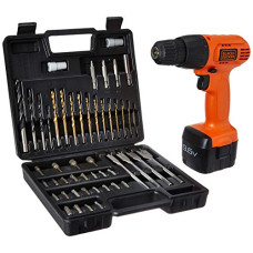 Deals, Discounts & Offers on  - BLACK+DECKER CD961K50 9.6V 10mm Ni-Cd Cordless Keyless Chuck Drill Driver Kit (50 Accessories included)