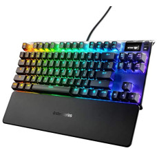 Deals and Offers on - SteelSeries Apex 7 TKL Compact Mechanical Gaming Keyboard OLED Smart Display USB Passthrough & Media Controls Linear & Quiet RGB LED Backlit Deals, Discounts & Offers on - SteelSeries Apex 7 TKL Compact Mechanical Gaming Keyboard OLED Smart Display USB Passthrough & Media Controls Linear & Quiet RGB LED Backlit