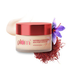 Deals, Discounts & Offers on Beauty Care - Plum Saffron & Kumkumadi Oil Glow Bright Moisturizer | With SPF 35 | Brightens Skin & Enhances Glow | Fights Dark Spots & Dull Skin | UVA & UVB Protection | All Skin Types | 100% Vegan | 50 gm