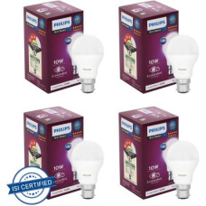 Deals, Discounts & Offers on  - PHILIPS 10 W Standard B22 LED Bulb(White, Pack of 4)