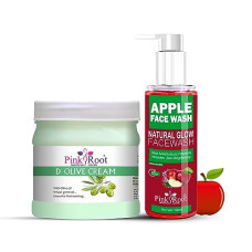 Deals and Offers on Beauty Care - Pink Root Apple Oil Balancing Face Wash 100ml with D'Olive Cream Massage Cream with Olive Oil Wheat germ Oil 500gm Deals, Discounts & Offers on Beauty Care - Pink Root Apple Oil Balancing Face Wash 100ml with D'Olive Cream Massage Cream with Olive Oil Wheat germ Oil 500gm