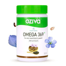 Deals, Discounts & Offers on  - OZiva Plant Based Omega 3 6 9 Multivitamin Supplement for Men & Women (1000 mg Vegan Omega Oil Concentrate with Flaxseed & Blackseed Oil) Fatty Acids