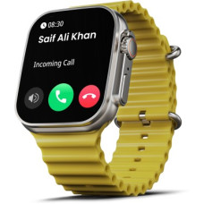 Deals, Discounts & Offers on  - Boult Crown 1.95'' Screen, BT Calling, Working Crown, Zinc Alloy Frame, 900 Nits, SpO2 Smartwatch(Yellow Strap, Free Size)