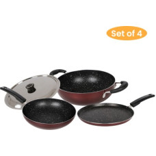 Deals, Discounts & Offers on Cookware - SigriWala Classic Long Life Durable 4 pc Set Non-Stick Coated Cookware Set(Aluminium, 4 - Piece)
