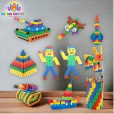 Deals and Offers on - Kiddie Castle 200 PCS Creative Bullets Shaped Stem Building Blocks Toy Set For Kids(Multicolor) Deals, Discounts & Offers on - Kiddie Castle 200 PCS Creative Bullets Shaped Stem Building Blocks Toy Set For Kids(Multicolor)
