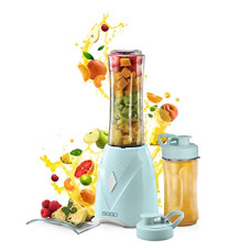 Deals and Offers on - USHA Plastic On The Go Blender Nb30X1 350 W, 2 Jars (600 Ml & 330 Ml) With Easy To Carry Bottles, 2 Years Warranty, 350 Watts, Green Deals, Discounts & Offers on - USHA Plastic On The Go Blender Nb30X1 350 W, 2 Jars (600 Ml & 330 Ml) With Easy To Carry Bottles, 2 Years Warranty, 350 Watts, Green