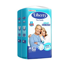 Deals and Offers on - Liberty Eco Adult Diaper Pants, Medium (M) Size, 20 Count, Waist Size (61-115cm | 24-45 inches), Unisex, High Absorbency, Leak Proof, Overnight Protection, Pack of 1 Deals, Discounts & Offers on - Liberty Eco Adult Diaper Pants, Medium (M) Size, 20 Count, Waist Size (61-115cm | 24-45 inches), Unisex, High Absorbency, Leak Proof, Overnight Protection, Pack of 1
