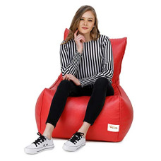 Deals and Offers on Furniture - SATTVA Faux Leather Chair Style Bean Bag XXXL Bean Bag Filled (with Beans)_Pink Deals, Discounts & Offers on Furniture - SATTVA Faux Leather Chair Style Bean Bag XXXL Bean Bag Filled (with Beans)_Pink