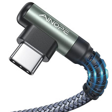 Deals and Offers on - Ainope 3.1A Fast Charging, Right Angle, Durable Nylon Braided Type C Usb Charge Cable Compatible For Smartphone (Grey, 2-Pack, 6.6Ft) Deals, Discounts & Offers on - Ainope 3.1A Fast Charging, Right Angle, Durable Nylon Braided Type C Usb Charge Cable Compatible For Smartphone (Grey, 2-Pack, 6.6Ft)