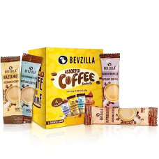 Deals and Offers on - Bevzilla 24 Instant Coffee Powder Sachets (24 X2 Gram)| Turkish Hazelnut,Colombian Gold,French Vanilla & English Butterscotch | 6 Sachets Each Flavour| Makes 24 Cups| 100% Arabica Coffee| Strong Deals, Discounts & Offers on - Bevzilla 24 Instant Coffee Powder Sachets (24 X2 Gram)| Turkish Hazelnut,Colombian Gold,French Vanilla & English Butterscotch | 6 Sachets Each Flavour| Makes 24 Cups| 100% Arabica Coffee| Strong