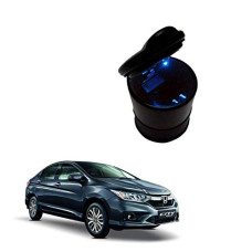 Deals, Discounts & Offers on  - Kandid St1_041 Black Mulitpurpose Led Light Cigarette Car Mini Dustbin For Honda City I-Vtec