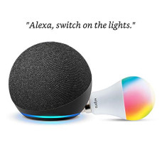 Deals and Offers on - Echo Dot (4th Gen, Black) Combo with Wipro 12W LED Smart Color Bulb Deals, Discounts & Offers on - Echo Dot (4th Gen, Black) Combo with Wipro 12W LED Smart Color Bulb