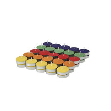 Deals and Offers on - Amazon Brand - Solimo Colored Wax Tealight Candles (Set of 50, Unscented) Deals, Discounts & Offers on - Amazon Brand - Solimo Colored Wax Tealight Candles (Set of 50, Unscented)