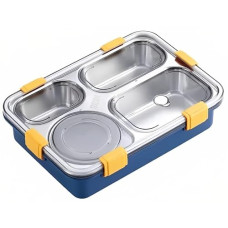 Deals and Offers on - Rylan Students Lunch Box Sealed Leakage Proof Stainless Steel Lunch Box with Fork,Chopstick & Spoon Lid Office Food Container 4 Compartment Deals, Discounts & Offers on - Rylan Students Lunch Box Sealed Leakage Proof Stainless Steel Lunch Box with Fork,Chopstick & Spoon Lid Office Food Container 4 Compartment