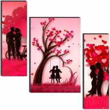 Deals and Offers on - saf Love Couple Valentine UV Textured Self Adeshive Digital Reprint 18 inch x 12 inch Painting(Without Frame, Pack of 3) Deals, Discounts & Offers on - saf Love Couple Valentine UV Textured Self Adeshive Digital Reprint 18 inch x 12 inch Painting(Without Frame, Pack of 3)