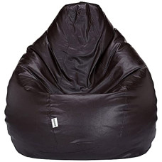 Deals and Offers on Furniture - Amazon Brand - Solimo Xl Bean Bag Filled With Beans (Brown)(Faux Leather) Deals, Discounts & Offers on Furniture - Amazon Brand - Solimo Xl Bean Bag Filled With Beans (Brown)(Faux Leather)