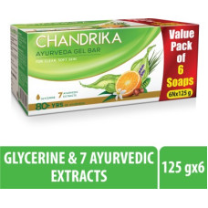 Deals, Discounts & Offers on  - Chandrika by Wipro Glycerine Ayurvedic gel Bar Soap(6 x 125 g)