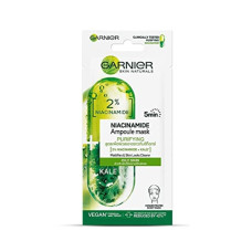 Deals, Discounts & Offers on Beauty Care - Garnier Skin Naturals, Serum Mask, Purifying & Tightens Pores, Ampoule Mask Kale, 1pc, 15g