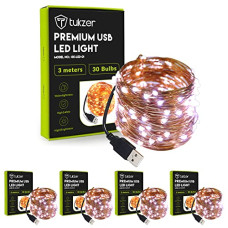 Deals, Discounts & Offers on  - Tukzer Copper LED Fairy String Lights with USB, High Brightness, Low Power Consumption, Indoor Outdoor Decoration, Christmas Decor, LED Strip Light