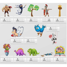 Deals, Discounts & Offers on  - Decal Decal cm Dinos Ninja And Kids Combo Switch Board Decals Self Adhesive Sticker(Pack of 13)