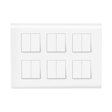 Deals, Discounts & Offers on  - Wipro Northwest (Nowa) Switch Combo of 12M Plate + 6A Switch x12t, White (Kit 15)