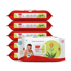 Deals, Discounts & Offers on Baby Care - LuvLap Baby Moisturising Wipes with Aloe Vera,72 Wipes/pack, with lid, Pack of 6 Combo
