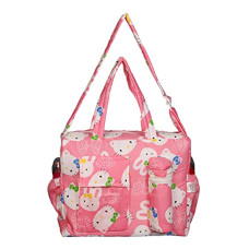 Deals, Discounts & Offers on Baby Care - Unique Ideas New Born Baby Multipurpose Polyester Mother Bag with Holder (Light Pink_Medium)