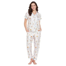 Deals, Discounts & Offers on Women - Clovia Women's Rayon Solid Top & Pyjama Set