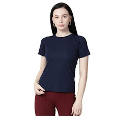 Deals, Discounts & Offers on Women - [Sizes S, L, XL] Selvia Women's Regular Fit Knitted Crop T-Shirt