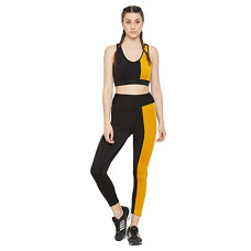 Deals and Offers on Women - Clovia Women's Snug Fit Active Ankle-Length Colourblock Tights Deals, Discounts & Offers on Women - Clovia Women's Snug Fit Active Ankle-Length Colourblock Tights