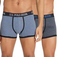 Deals, Discounts & Offers on Men - U.S. POLO ASSN. Men Horizontal Stripe Cotton I004 Trunks - Pack of 2