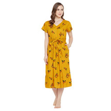 Deals and Offers on Women - Clovia Women's Cotton Rich Print Me Pretty Long Nighty Deals, Discounts & Offers on Women - Clovia Women's Cotton Rich Print Me Pretty Long Nighty