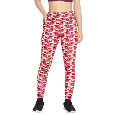 Deals and Offers on Women - Clovia Women's Snug Fit High-Rise Geometric Print Active Tights in Multicolor Deals, Discounts & Offers on Women - Clovia Women's Snug Fit High-Rise Geometric Print Active Tights in Multicolor