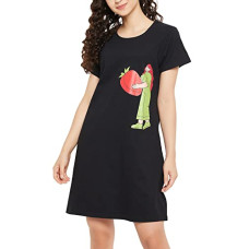 Deals and Offers on Women - Clovia Women's Cotton Graphic Printed Short Nightdress with Pocket Deals, Discounts & Offers on Women - Clovia Women's Cotton Graphic Printed Short Nightdress with Pocket