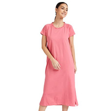 Deals, Discounts & Offers on Women - Amazon Brand - Eden & Ivy Women's Relaxed Fit Cotton Nightdress