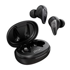 Deals, Discounts & Offers on Headphones - PTron Bassbuds Wave ENC Bluetooth 5.3 Wireless Headphones, 40Hrs Total Playtime, Movie Mode & Deep Bass, Low Latency in-Ear TWS Earbuds, Stereo Calls, Smooth Touch Control & Type-C Charging (Black)