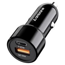 Deals and Offers on Mobile Accessories - Ambrane 38W Fast Car Charger with Dual Output, Quick Charge 3.0 and Power Delivery, Type-C & USB Port, Wide Compatibility Deals, Discounts & Offers on Mobile Accessories - Ambrane 38W Fast Car Charger with Dual Output, Quick Charge 3.0 and Power Delivery, Type-C & USB Port, Wide Compatibility