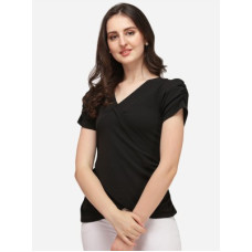Deals, Discounts & Offers on Laptops - [Size S] WesthoodCasual Puff Sleeves Solid Women Black Top