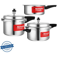 Deals, Discounts & Offers on Cookware - Butterfly Aluminium Pressure Cooker 2,3,5 L capacity 2 L, 3 L, 5 L Pressure Cooker(Aluminium)