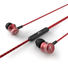 Deals, Discounts & Offers on Headphones - boAt Bassheads 152 in Ear Wired Earphones with Mic(Raging Red)