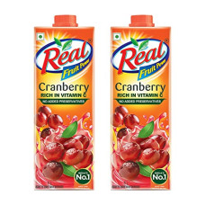 Deals and Offers on - DABUR Real Cranberry Fruit Juice-1L (Pack Of 2)|Rich In Vitamin C|No Added Preservatives|Goodness Of Best Cranberries|Daily Dose Of Fruit Nutrition|Tasty,Refreshing&Energizing Fruit Drink Deals, Discounts & Offers on - DABUR Real Cranberry Fruit Juice-1L (Pack Of 2)|Rich In Vitamin C|No Added Preservatives|Goodness Of Best Cranberries|Daily Dose Of Fruit Nutrition|Tasty,Refreshing&Energizing Fruit Drink