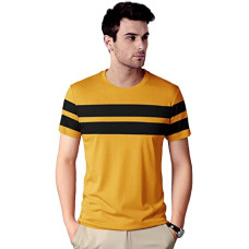 Deals, Discounts & Offers on Men - EYEBOGLER Men's Regular Fit T-Shirt (T507HS_Yellow L) EYEBOGLERMenWesternT-Shirt