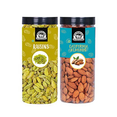 Deals, Discounts & Offers on  - WONDERLAND FOODS (DEVICE) Premium Dry Fruits Combo Pack of (500g Almonds + 500g Raisin, 1Kg In Jar)