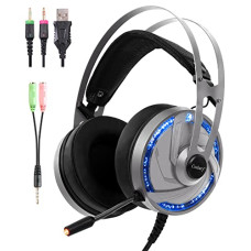 Deals, Discounts & Offers on  - Cosbary 7.1 Wired Over Ear USB Gaming Headset with Mic, RGB, Noise Cancelling, Adjustable Padded Headband and Ear Cushions, 50mm Drivers, widely Compatible
