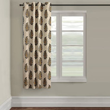 Deals and Offers on - Cortina 1 Piece Leaf Design Panel Eyelet Polyester Window Curtain - 5-Feet, Brown Deals, Discounts & Offers on - Cortina 1 Piece Leaf Design Panel Eyelet Polyester Window Curtain - 5-Feet, Brown