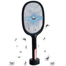 Deals, Discounts & Offers on  - Mr. Mogli Mosquito Racket UV Light - 6 Months Warranty - 1200mAh Lithium-ion Battery - Made in India - ABS Heavy Duty Plastic - Black - Insect Killer - Standing Mosquito Bat - Dual Mode Swatter
