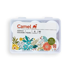 Deals, Discounts & Offers on Electronics - Camel Kokuyo Fabrica Acrylic Pearl Color - 10 ml Each, 6 Shades
