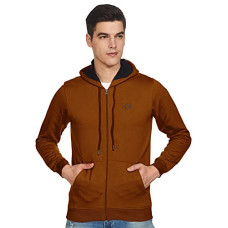 Deals, Discounts & Offers on Men - LAWMAN PG3 Men's Cotton Hooded Neck Sweatshirts (LW-SWT-CT-SPT-1 FSHDY RST_RUST_S)